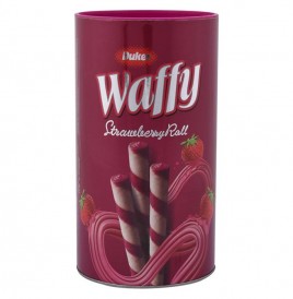 Dukes Waffy Strawberry Roll   Tin  300 grams